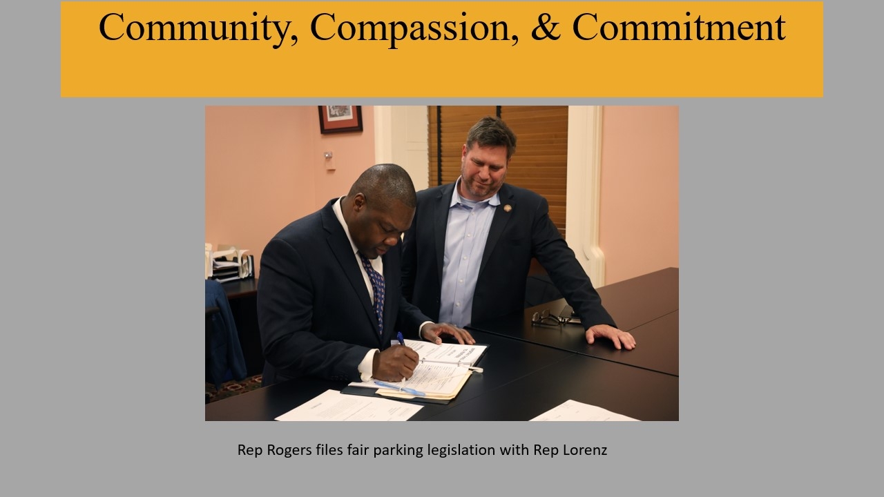 Rep. Rogers files fair parking legislation with Rep. Lorenz