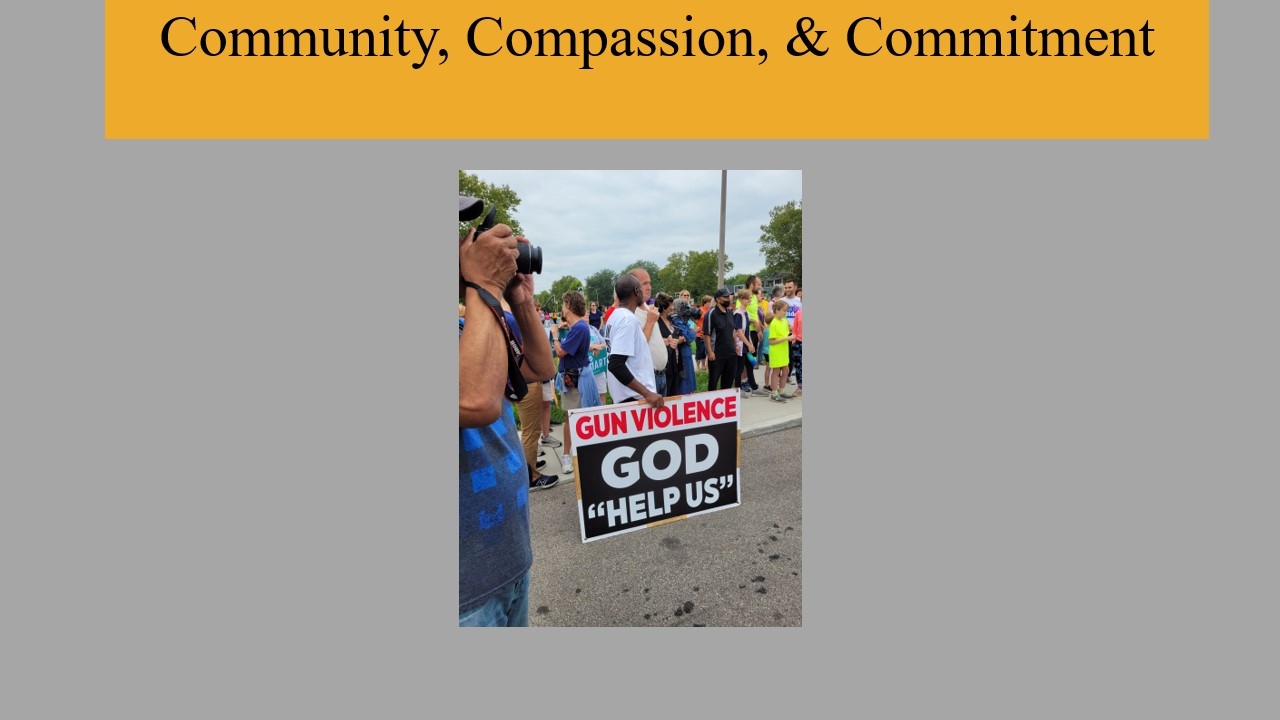 Rep. Rogers in the community speaking out against gun violence