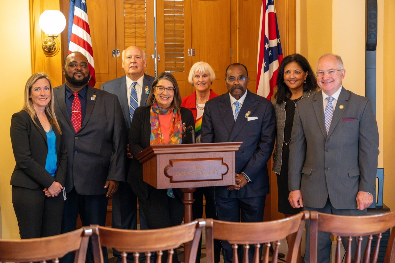 Rep. Somani attends a press conference to support the introduction of the Ohio Fairness Act