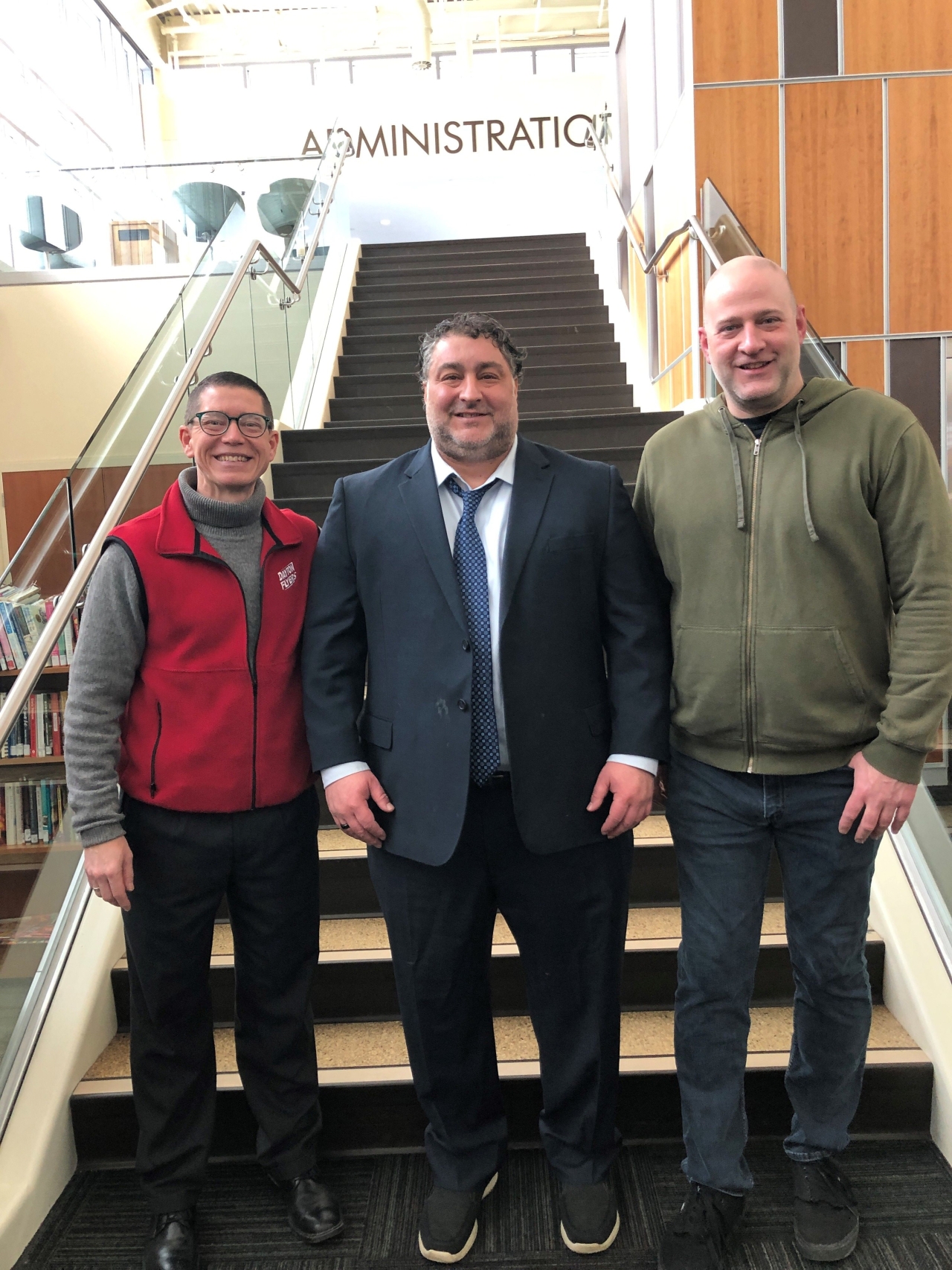 Rep. Brennan with Cuyahoga County Democratic Chair David Brock congratulating Vito Dipierro on being appointed Parma City Council President, replacing Rep. Brennan, who previously served in that role.