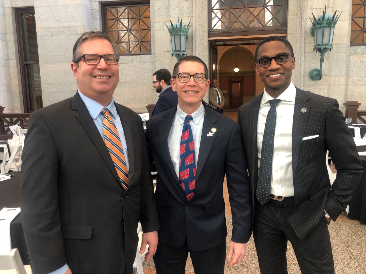 Meeting with Parma Mayor Timothy DeGeeter and Cleveland Mayor Justin Bibb at the Statehouse