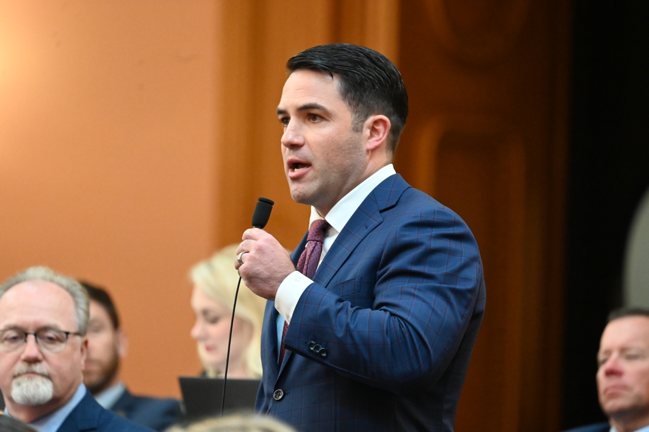Rep. Demetriou speaks on the House floor during session