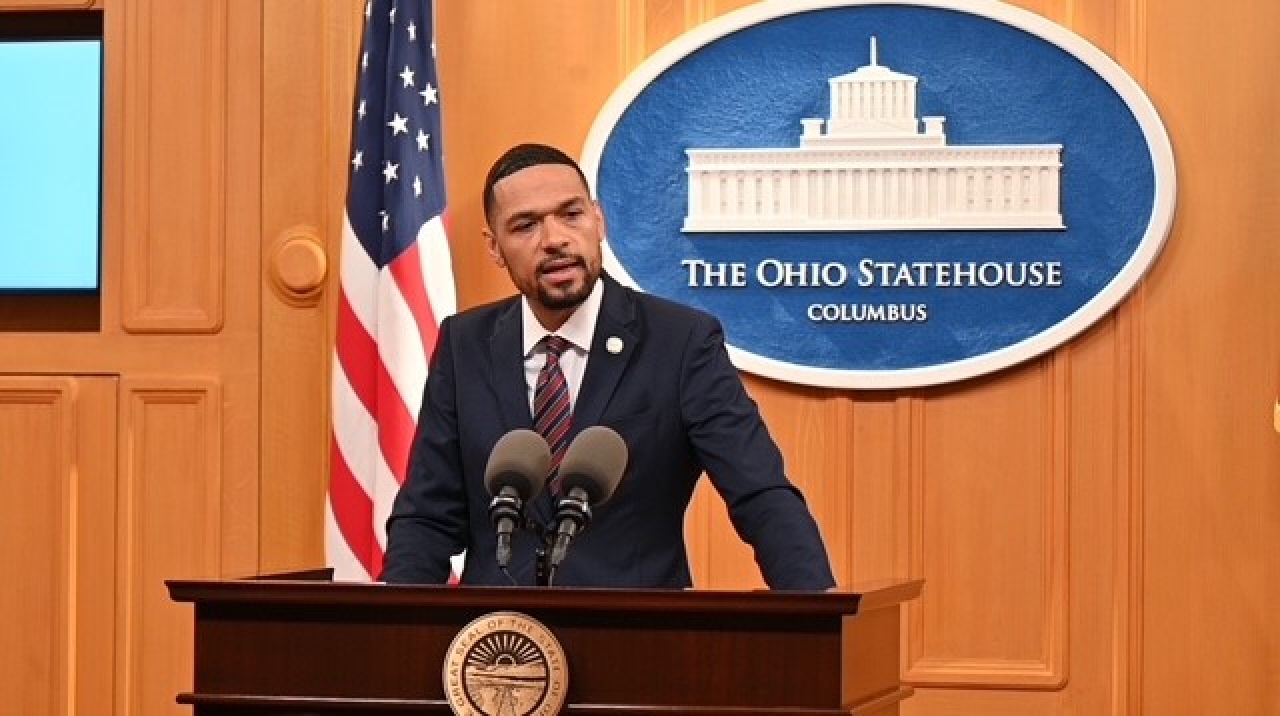 Rep. Williams speaking at a press conference