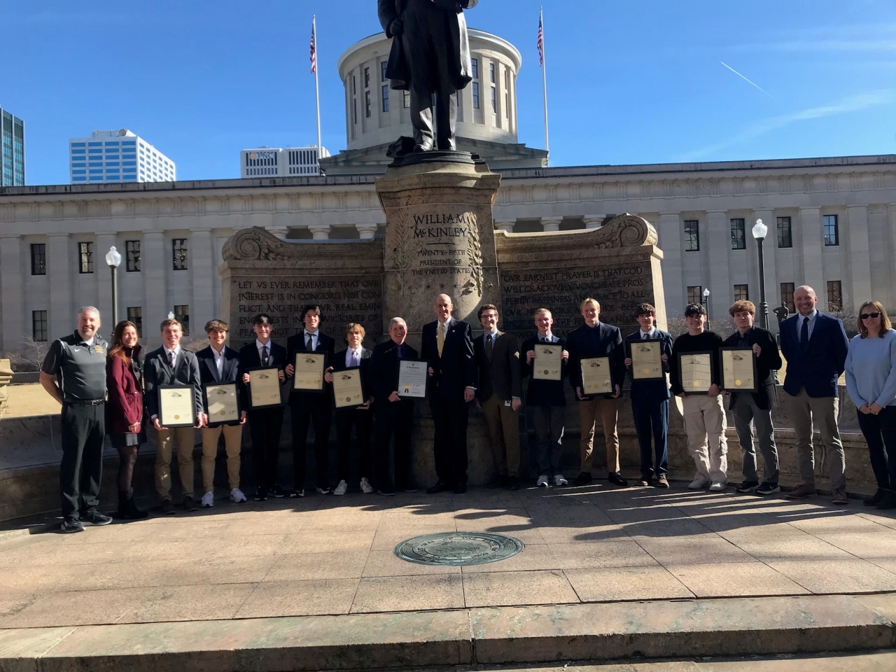 Rep. Thomas congratulates the Jackson High School Boys Cross Country Team on their State Championship.