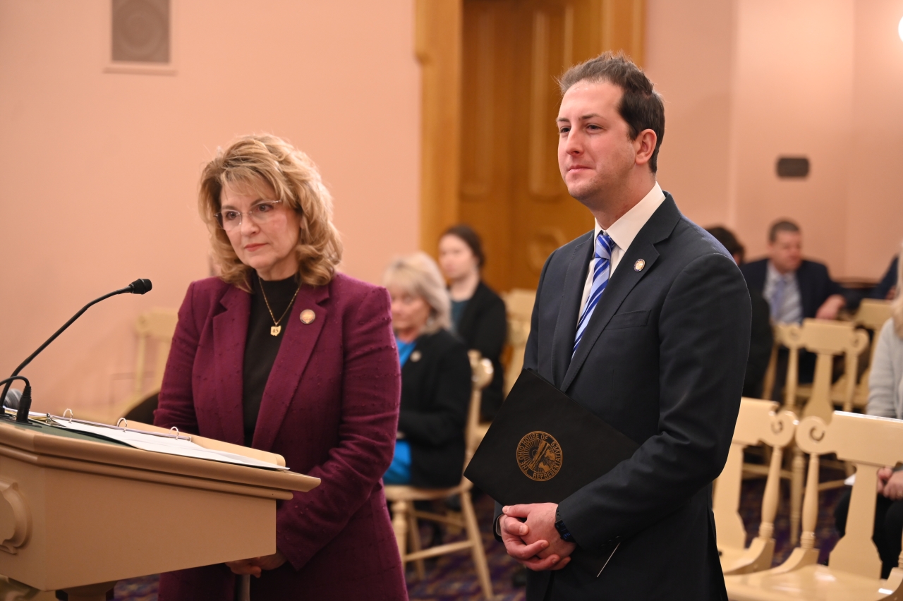 Representative Santucci providing testimony during Ways and Means Committee