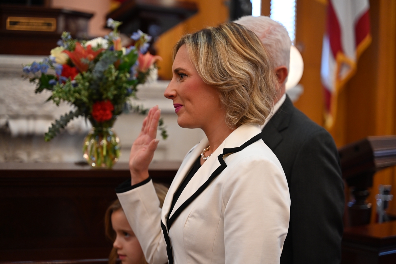 State Rep. Monica Robb Blasdel is sworn in to serve the district for the 136th General Assembly.