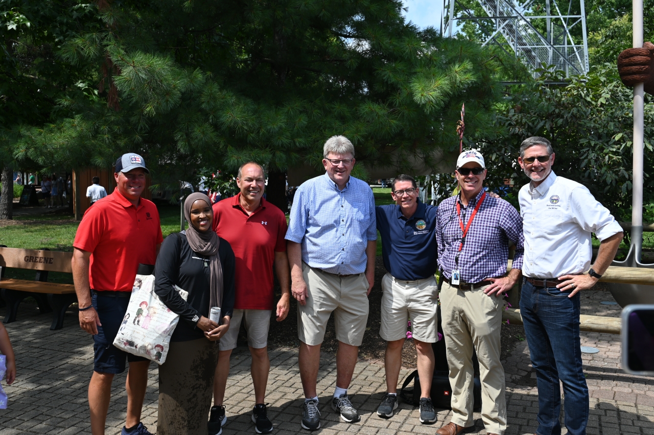 Rep. Peterson joins colleagues in playing the Carinal Games at the Ohio State Fair.