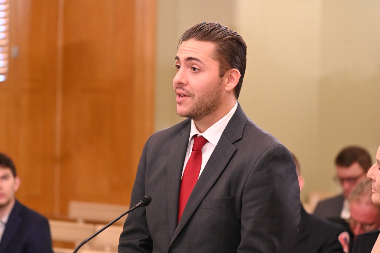 Rep. Pizzulli provides testimony on House Bill 283, legislation that will add a judge to the Adams County common pleas court.