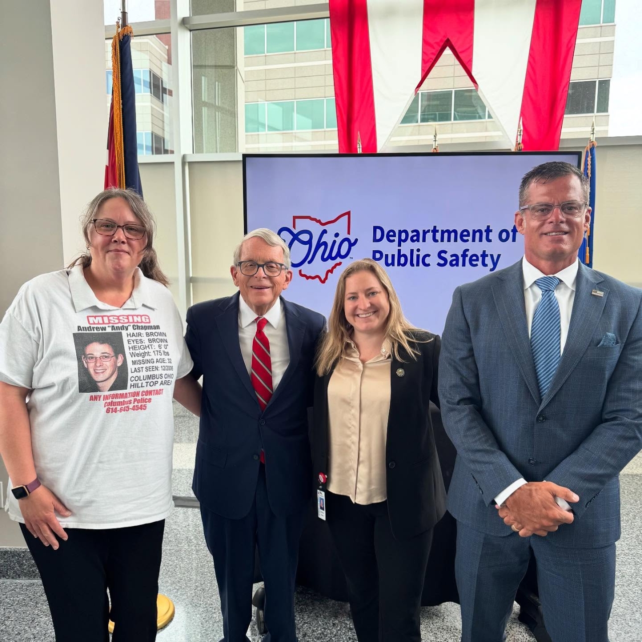After introducing the FIND Act, Rep. Cockley joins Governor DeWine to announce the recommendations from the Ohio Missing Persons Working Group.
