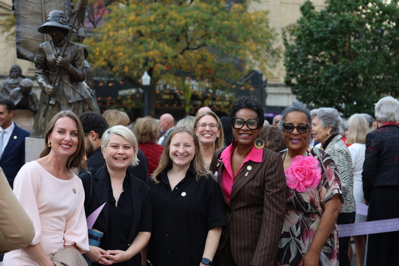 Rep. Cockley attends the Women's Monument Unveiling at the Ohio Statehouse