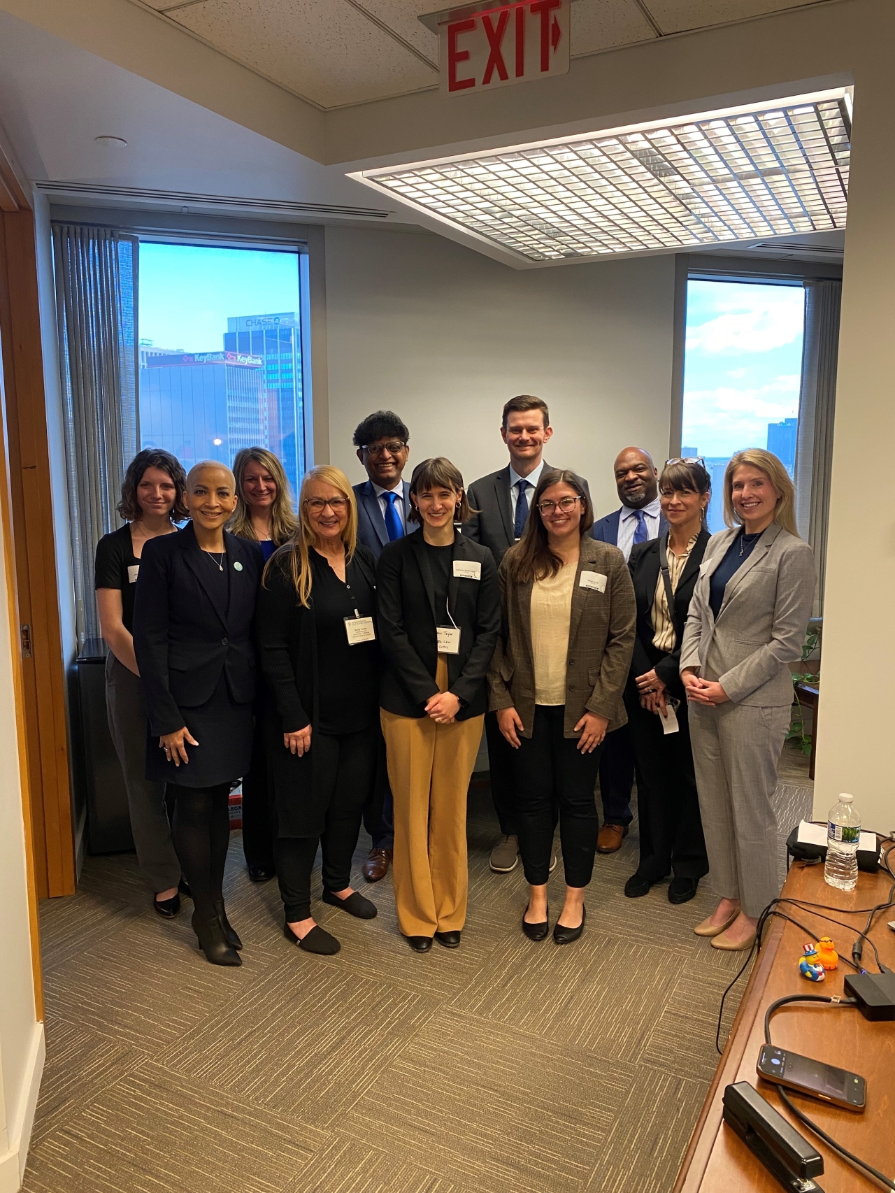 Advocates, Constituents, and Survivors from the Collaborative to End Human Trafficking meet with Rep. Rader on their advocacy day to discuss legislation.