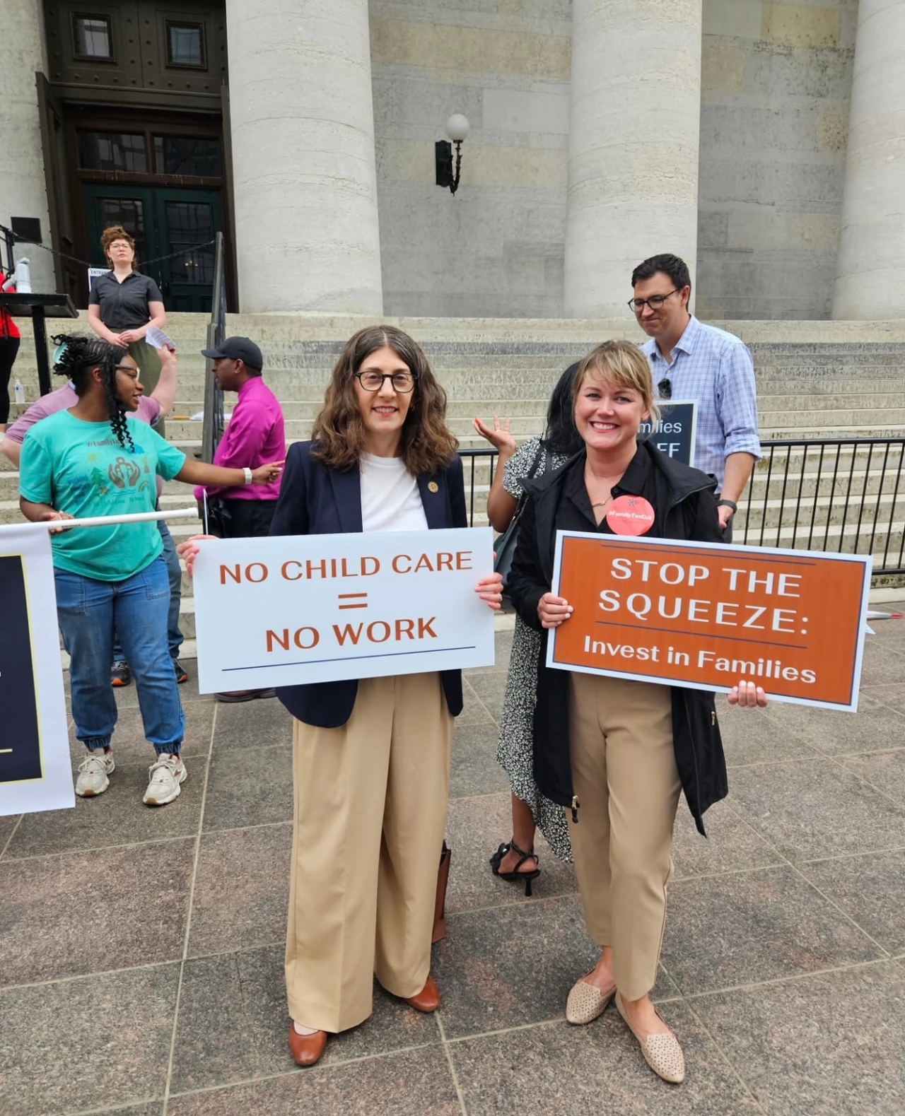 Rep Brownlee at Ohio Poverty Law protest