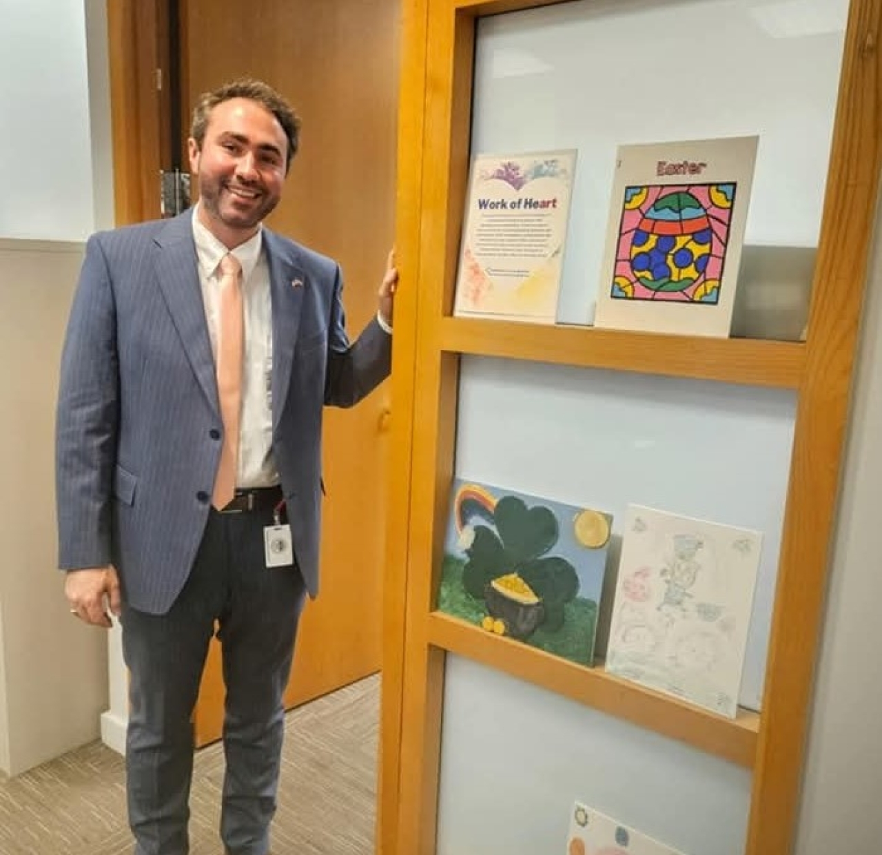Representative David Thomas's office and monthly artwork display, "Work of Heart" in partnership with the Ashtabula Board of Developmental Disabilities