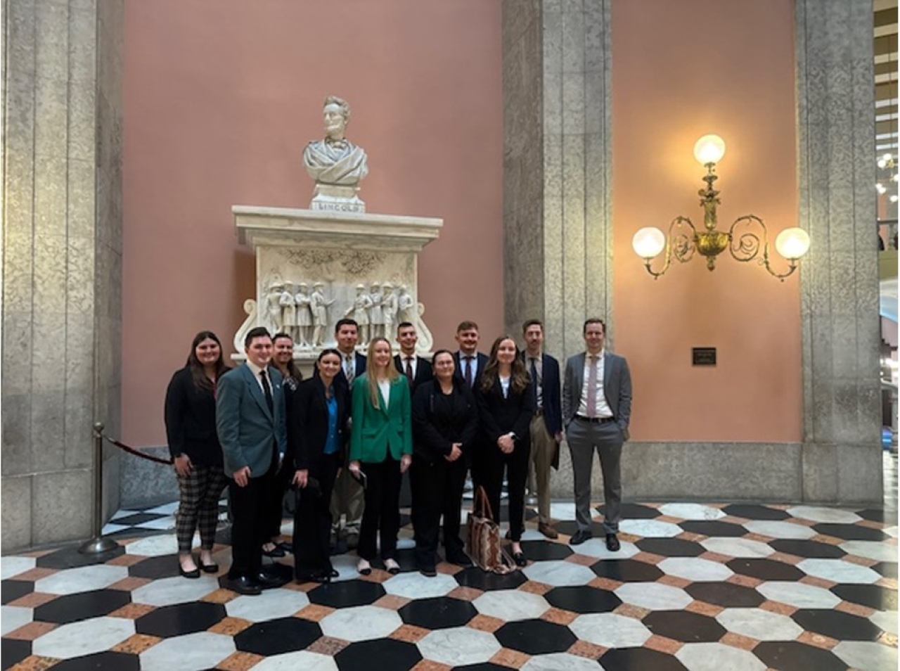 Rep. Dean with constituents at the Ohio Statehouse