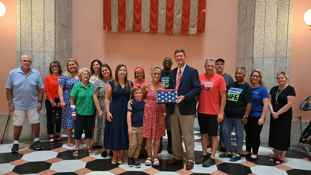 Rep. Hiner Honors Carol Fitzsimons at the Ohio Statehouse