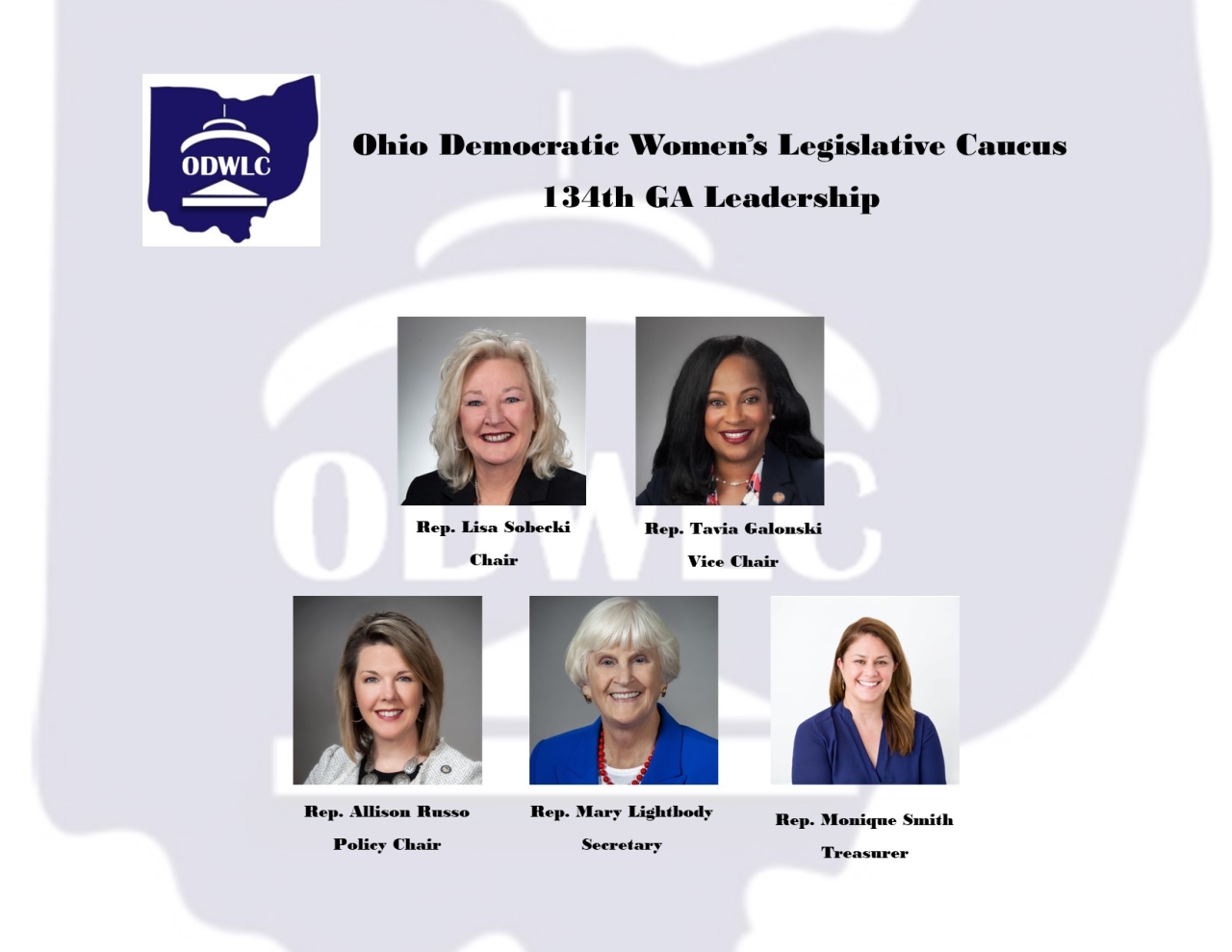 Women's Caucus Leadership Team for 134th GA Selected