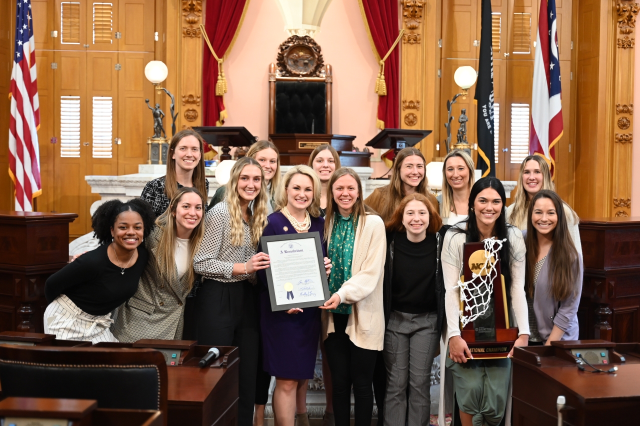 Miller Presents Resolution Recognizing Ashland University Women's Basketball Team