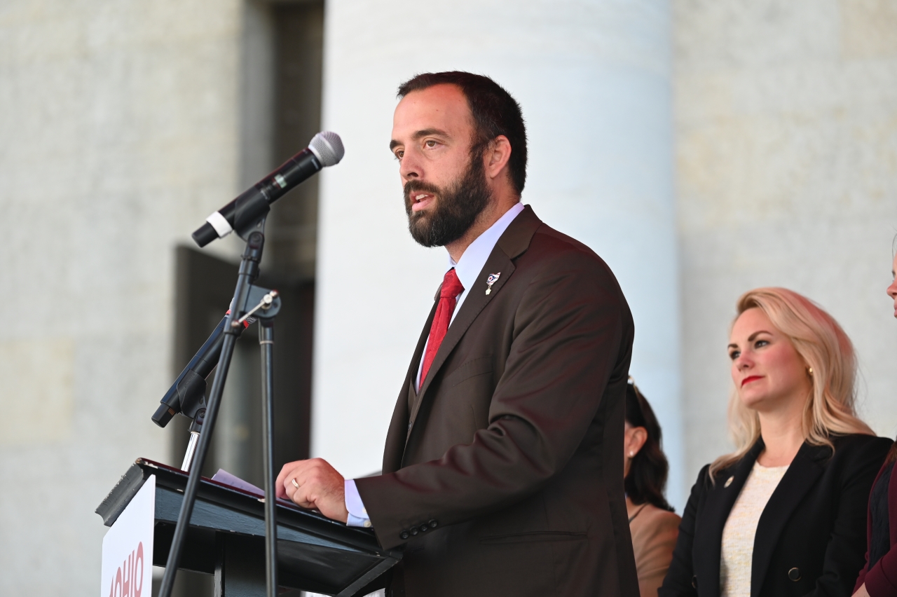 Representative Adam Mathews Speaks at Ohio March for Life at Ohio Statehouse