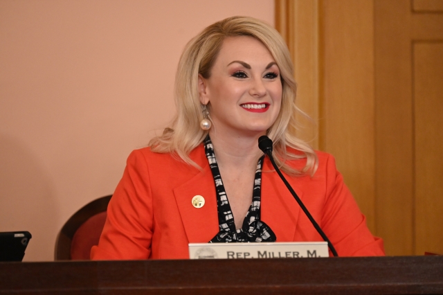 Rep. Melanie Miller in committee.