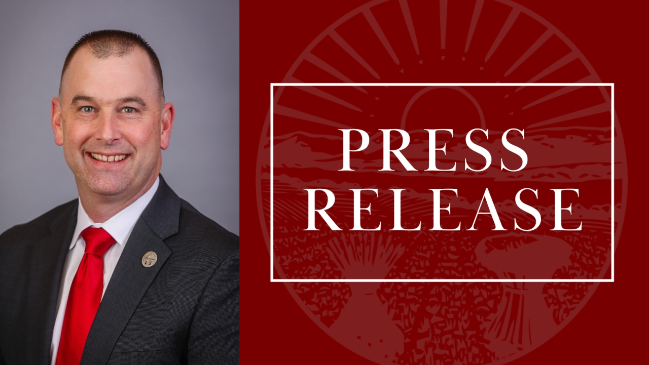 Image that says Press Release and includes a picture of Rep. Kevin Miller
