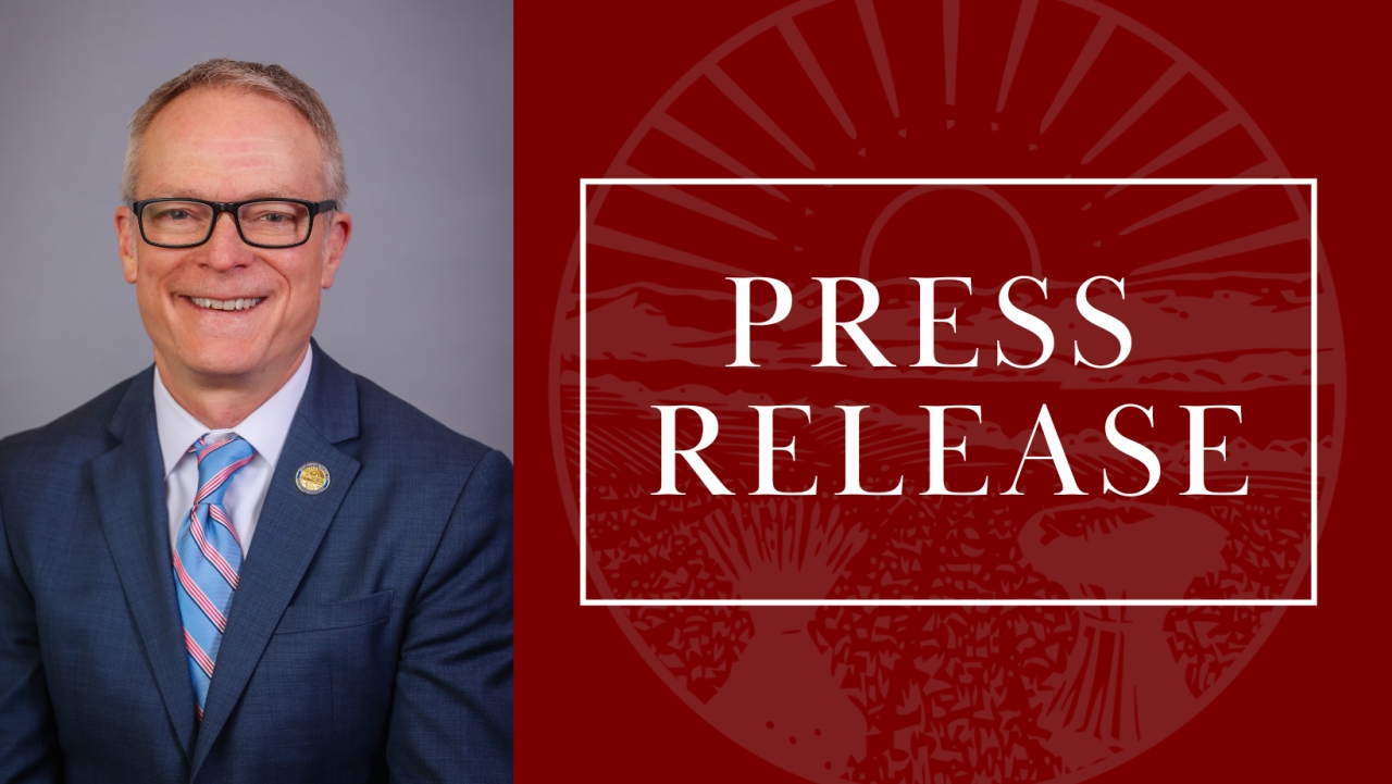 Image that says Press Release and includes a picture of Rep. Newman
