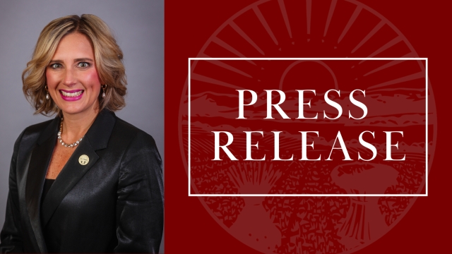 Image that says Press Release and includes a picture of Rep. Blasdel