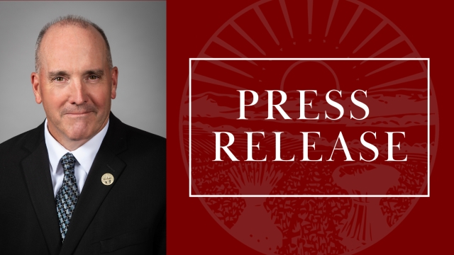 Image that says Press Release and includes a picture of Rep. Holmes