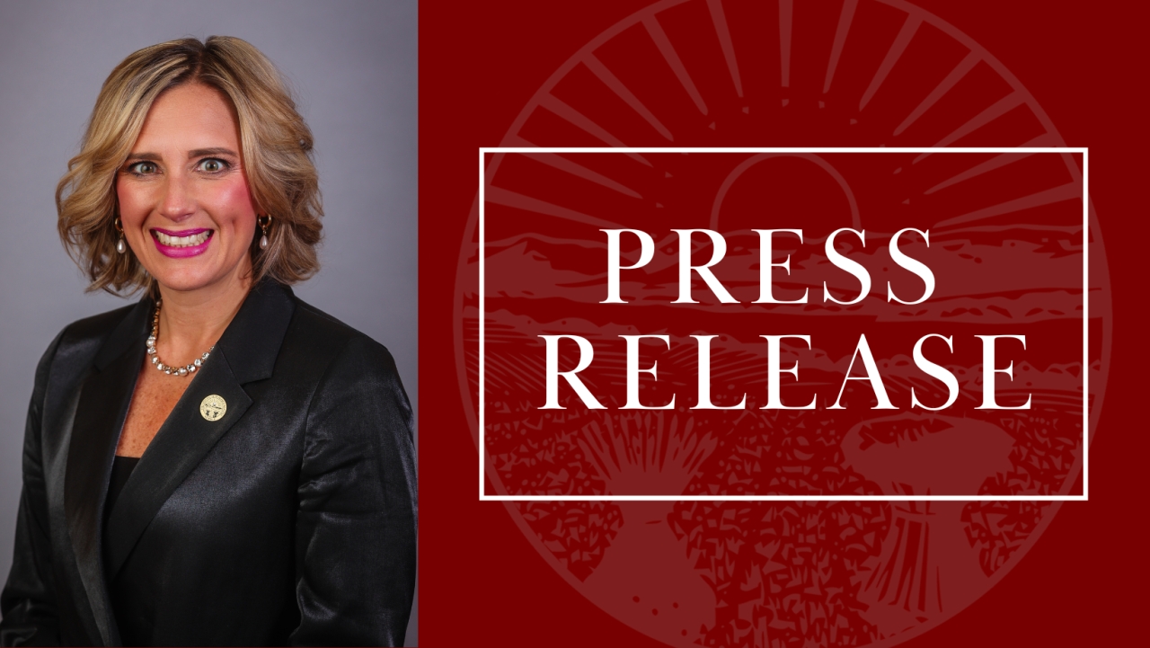 Image that says Press Release and includes a picture of Rep. Blasdel