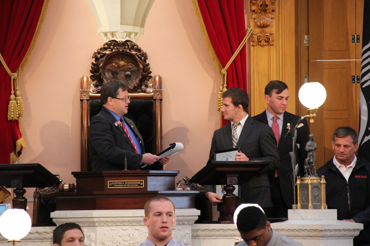 State Representative Terry Boose Honors Four-Time NCAA Wrestling Champion