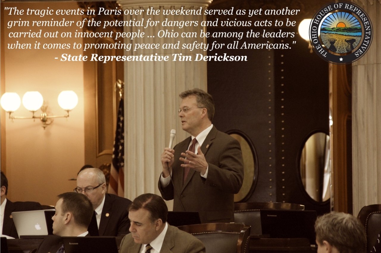 Rep. Tim Derickson Applauds Passage of Resolution Urging President to Halt Settlement of Syrian Refugees in US