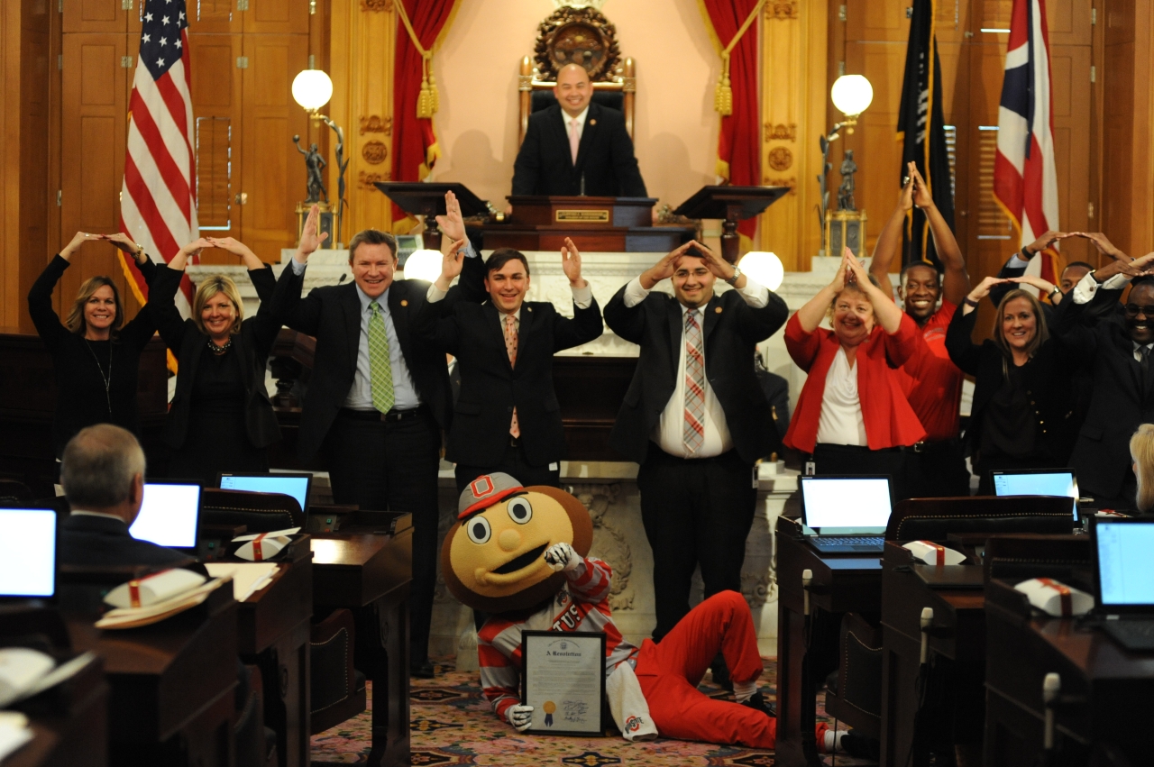 Ohio House Honors Brutus Buckeye